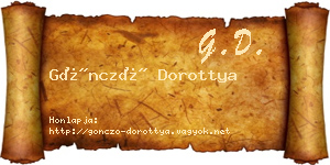 Göncző Dorottya névjegykártya